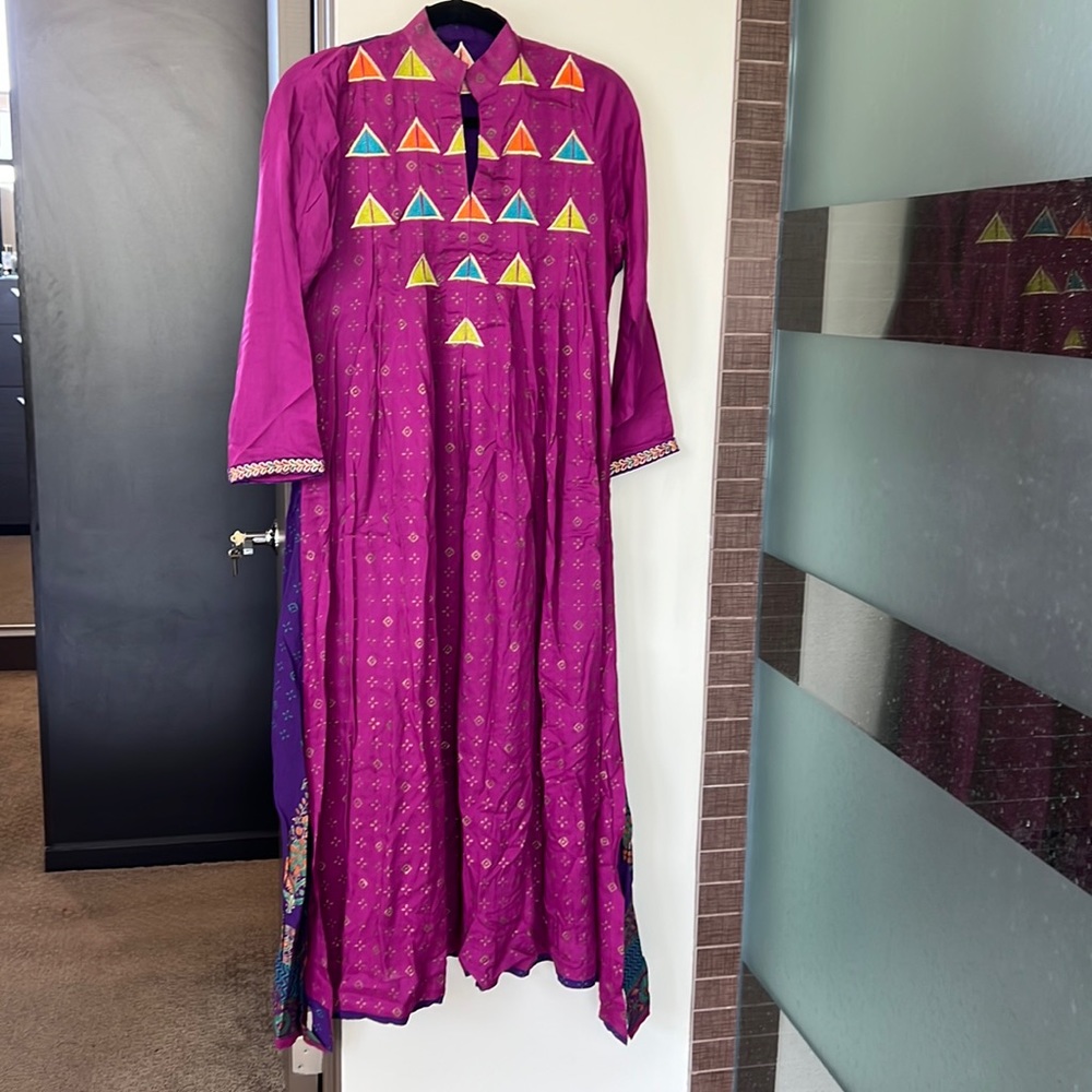 Block printed long shirt